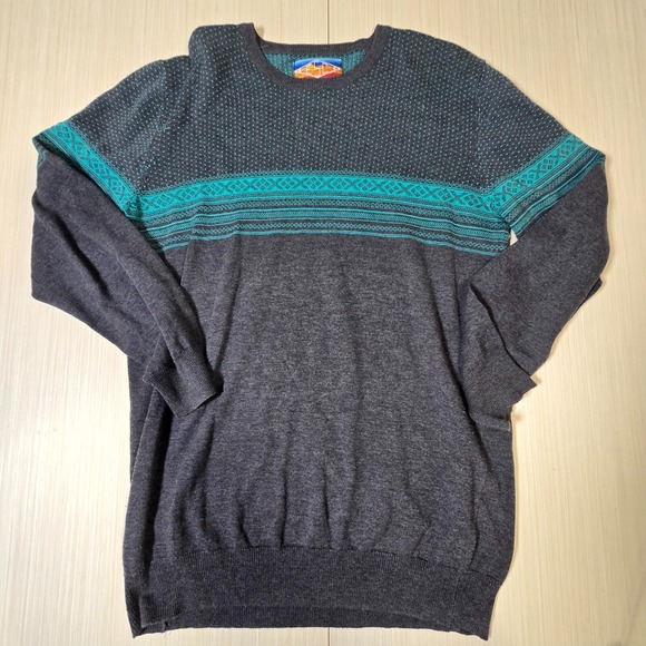 Other - Empyre Surplus co. Sweater Men's XL Gray Printed Knitted Long Sleeve Pullover‎